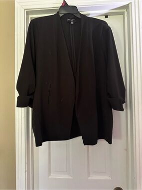Premier Black Open-Front Relaxed Blazer